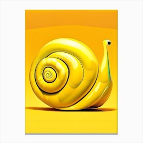 Full Body Snail Yellow 2 Pop Art Canvas Print