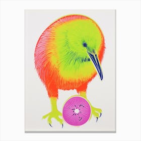 Colourful Bird Painting Kiwi 3 Canvas Print