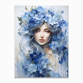 Blue Flowers 6 Canvas Print