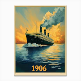 Aihrgdesign A Vintage Travel Poster Of A Luxury Steamship Sai C65b5b3d 8eca 47d8 Ab1d 6886385448a9 2 Canvas Print