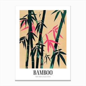 Bamboo Tree Colourful Illustration 3 Poster Canvas Print