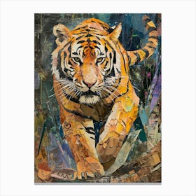 Kitsch Tiger Collage 3 Canvas Print