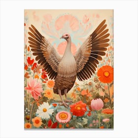 Turkey 2 Detailed Bird Painting Canvas Print