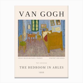 The Bedroom In Arles, Van Gogh Canvas Print