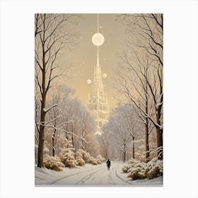 Winter Wonderland Light Tower Canvas Print