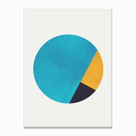 Turquoise and Gold Moon Canvas Print