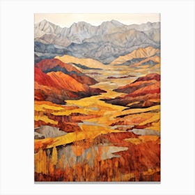 Autumn National Park Painting Denali National Park Alaska Usa 3 Canvas Print