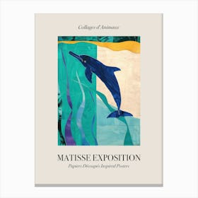 Dolphin 4 Matisse Inspired Exposition Animals Poster Canvas Print