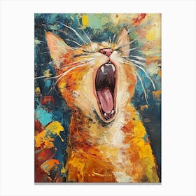 Fantastic Screaming Cat 19 Canvas Print