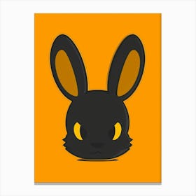 Black Bunny Canvas Print