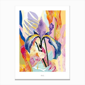 Colourful Flower Illustration Poster Iris 6 Canvas Print