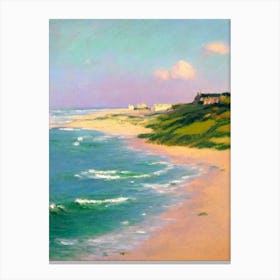 North Berwick Beach East Lothian Scotland Monet Style Canvas Print