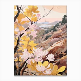 Bergamot 1 Flower Painting Canvas Print