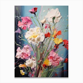 Abstract Flower Painting Carnation 5 Canvas Print