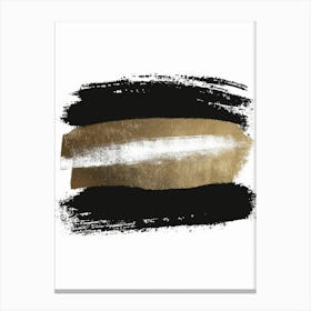 Gold Brush Stroke Canvas Print 1 Canvas Print