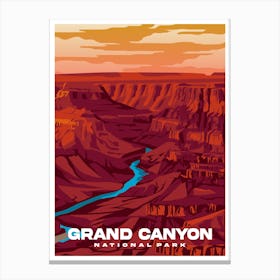 Grand Canyon National Park Vintage Travel Poster Canvas Print