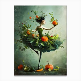 Vegetable Ballerina Canvas Print