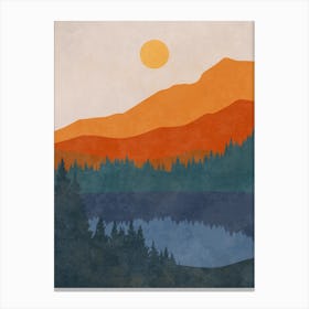 Sunset In The Mountains 8 Canvas Print