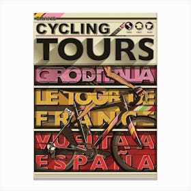 Cycling Grand Tours Canvas Print