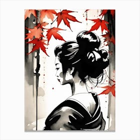 Geisha Painting 4 Canvas Print