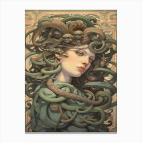 Medusa Art Nouveau 2 Canvas Print