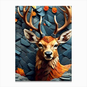 Deer stone Canvas Print
