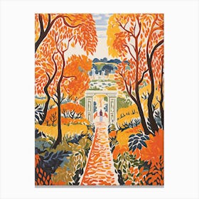 Giardino Di Boboli, Italy In Autumn Fall Illustration 1 Canvas Print