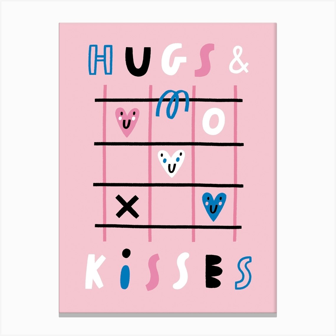 Hugs And Kisses Canvas Print By Rumble Cards Fy
