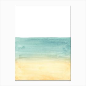 Watercolor Of A Beach Canvas Print