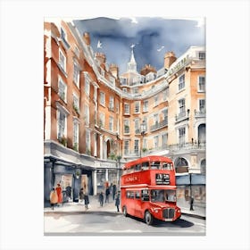 London City Watercolor 3 Canvas Print