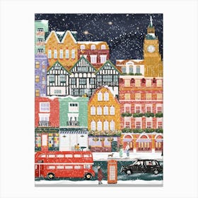 London At Christmas Canvas Print