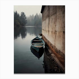 Boat On A Lake Canvas Print