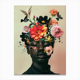 Flowers In The Head 1 Canvas Print