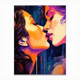 Kissing 2 Canvas Print