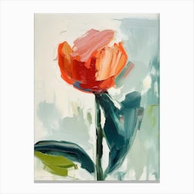 Orange Rose Style Abstract Canvas Print