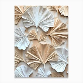 Modern Ginkgo Leaves Canvas Print