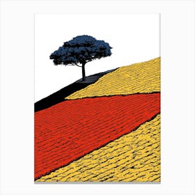 Tree In A Field 2 Canvas Print