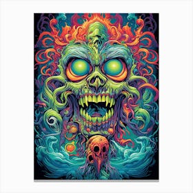 Psychedelic Skull 9 Canvas Print