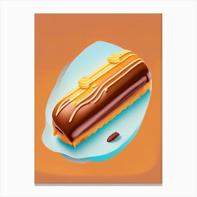 Chocolate Éclair Bakery Product Matisse Inspired Pop Art 1 Canvas Print