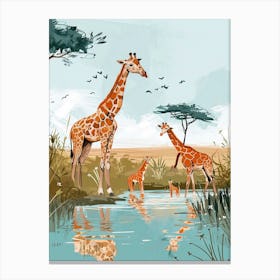 Giraffes In The Wild 1 Canvas Print