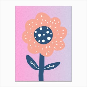 Flower With Polka Dots Canvas Print