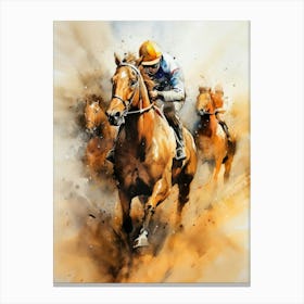 Jockeys Racing Horses sport Canvas Print