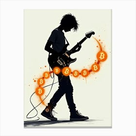 Man Playing A Guitar Canvas Print