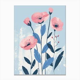 Pink Poppies 7 Canvas Print