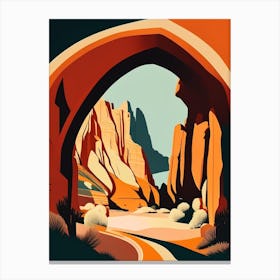 Arches National Park United States Of America Retro Canvas Print
