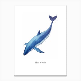 Blue Whale Kids Animal Poster Canvas Print