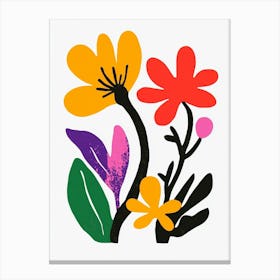 Flowers On A White Background 19 Canvas Print