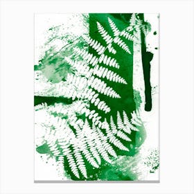 Green Fern Print Canvas Print