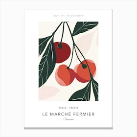 Cherries Le Marche Fermier Poster 2 Canvas Print