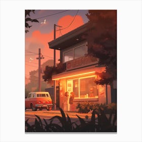 Sunset Café Canvas Print